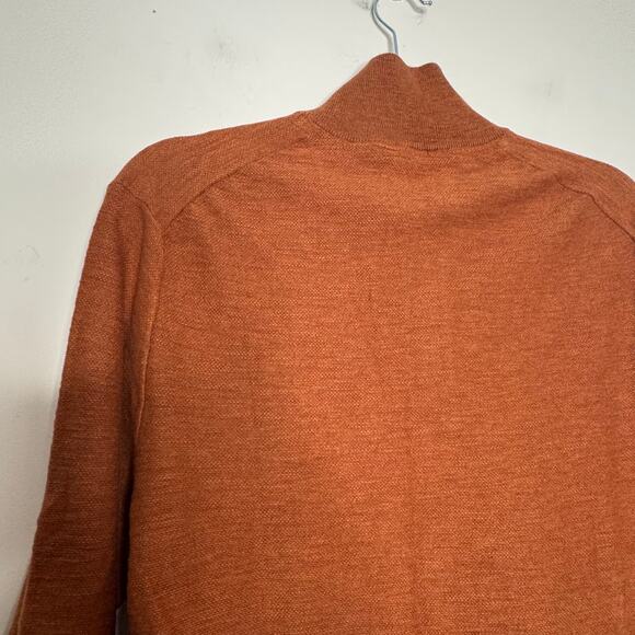 Red Ale by Alesbury Mock Neck Henley Sweater in Rust NWOT Size Medium - Picture 5 of 8